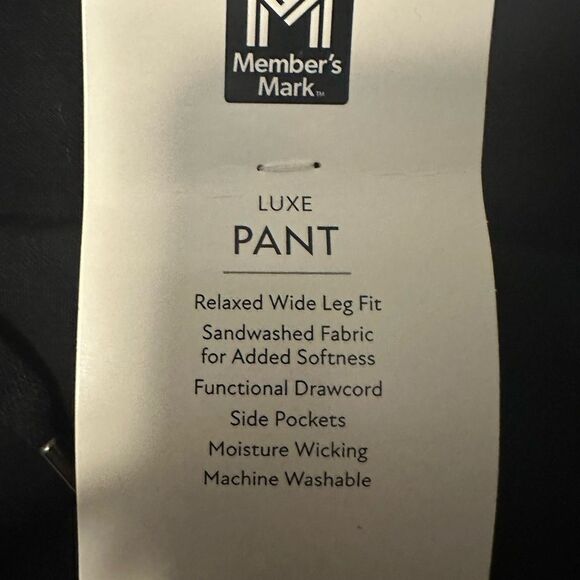 NWT Men's Relaxed Wide Leg Luxe Pants w/ Elastic Waistband Drawstring/Pocket XL - Picture 2 of 9